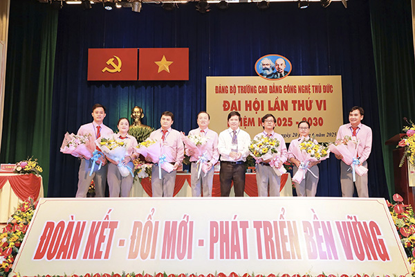 Trường Cao đẳng Công nghệ Thủ Đức tổ chức thành công Đại hội Đảng bộ lần thứ VI, nhiệm kỳ 2025 – 2030